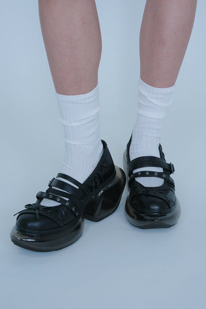 【SS27受注】Marfa Gathered Mary Jane / Black / MSS27SH12