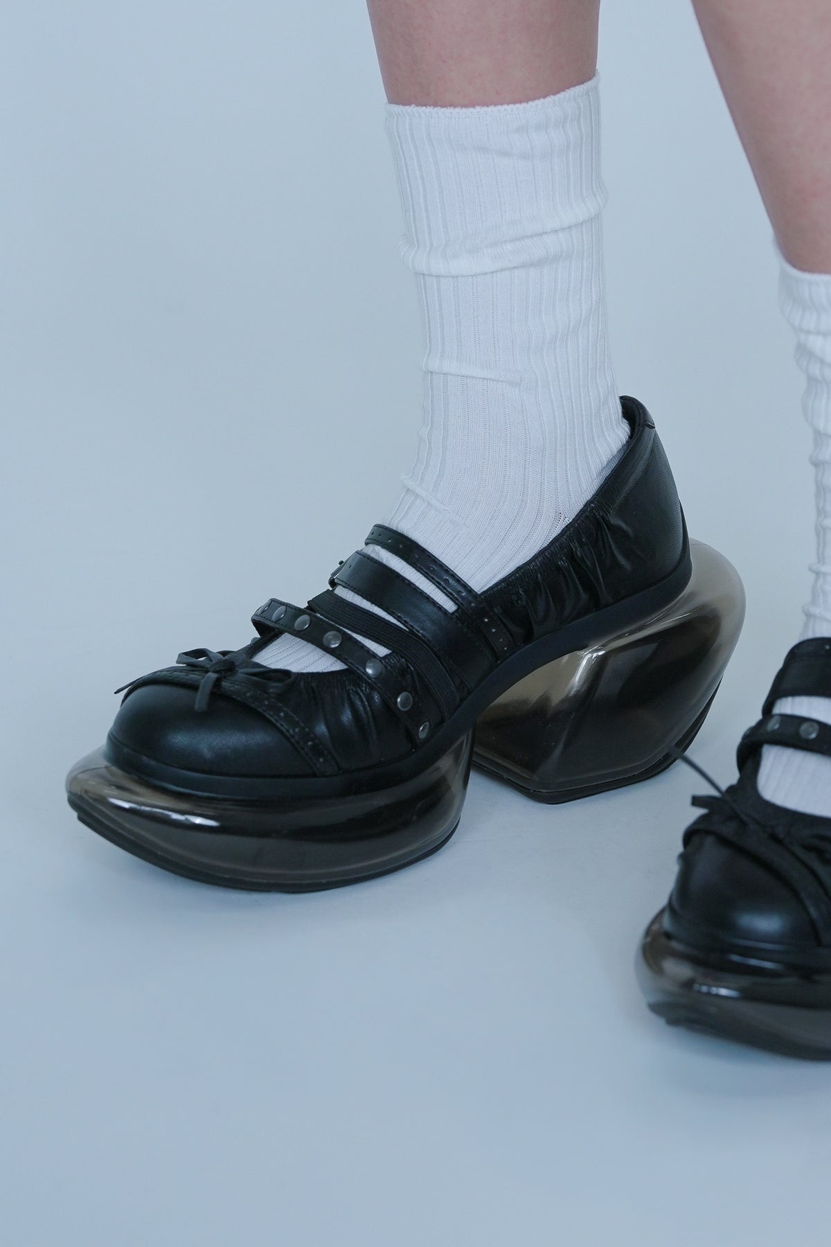 【SS27受注】Marfa Gathered Mary Jane / Black / MSS27SH12