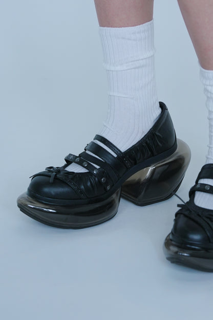 【SS27受注】Marfa Gathered Mary Jane / Black / MSS27SH12
