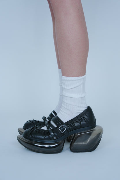 【SS27受注】Marfa Gathered Mary Jane / Black / MSS27SH12
