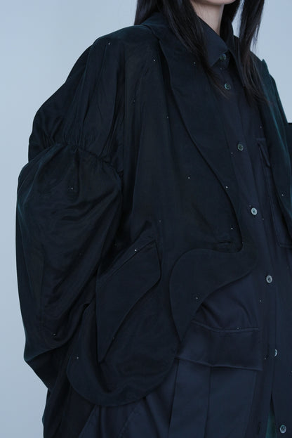 【SS27受注】Nami Collar Jacket / Black / MSS27JK031