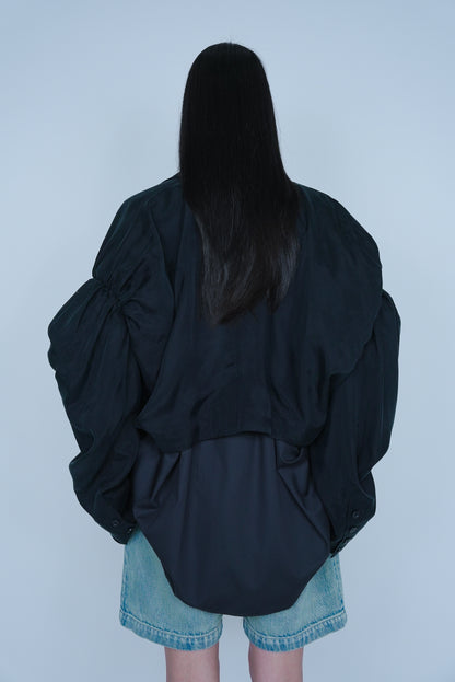 【SS27受注】Nami Collar Jacket / Black / MSS27JK031
