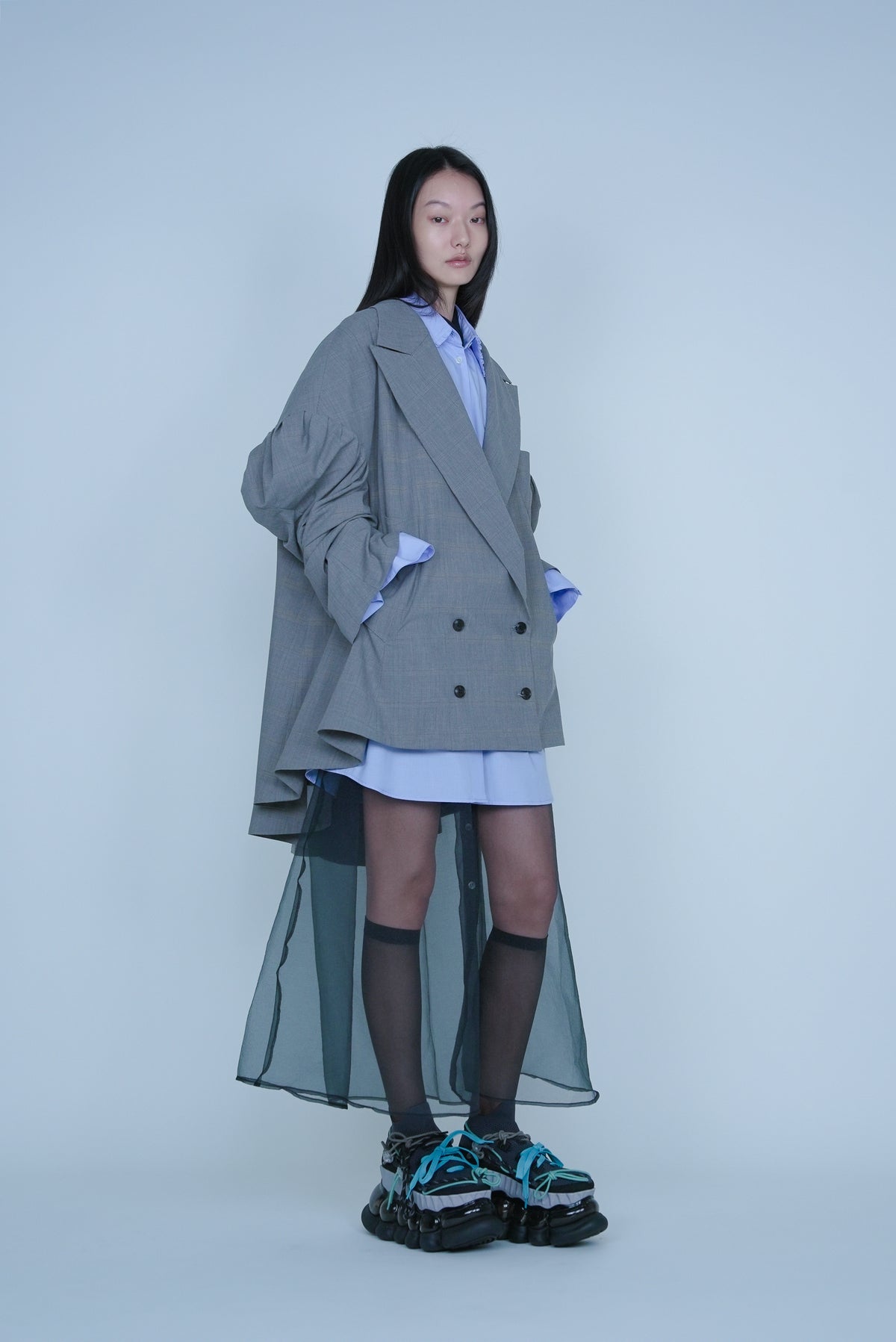 【SS27受注】See Through Puff Dress / Black / MSS27D02