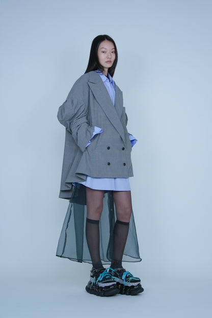 【SS27受注】See Through Puff Dress / Black / MSS27D02