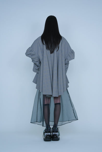 【SS27受注】See Through Puff Dress / Black / MSS27D02