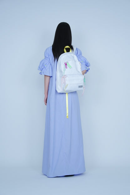 【SS27受注】Double Puff Sleeve Dress / Blue / MSS27D021