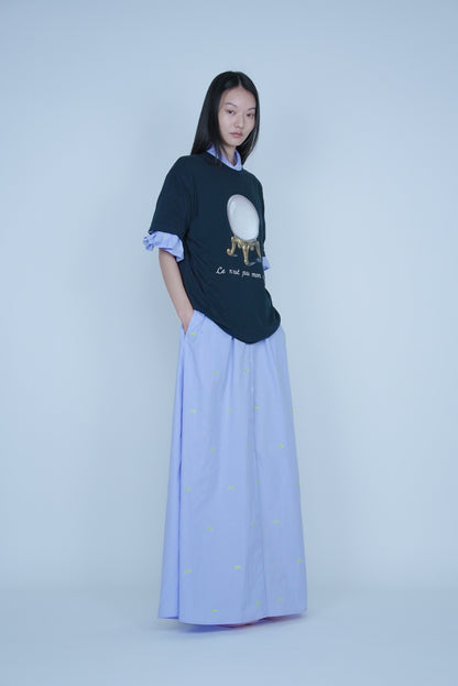 【SS27受注】Double Puff Sleeve Dress / Blue / MSS27D021