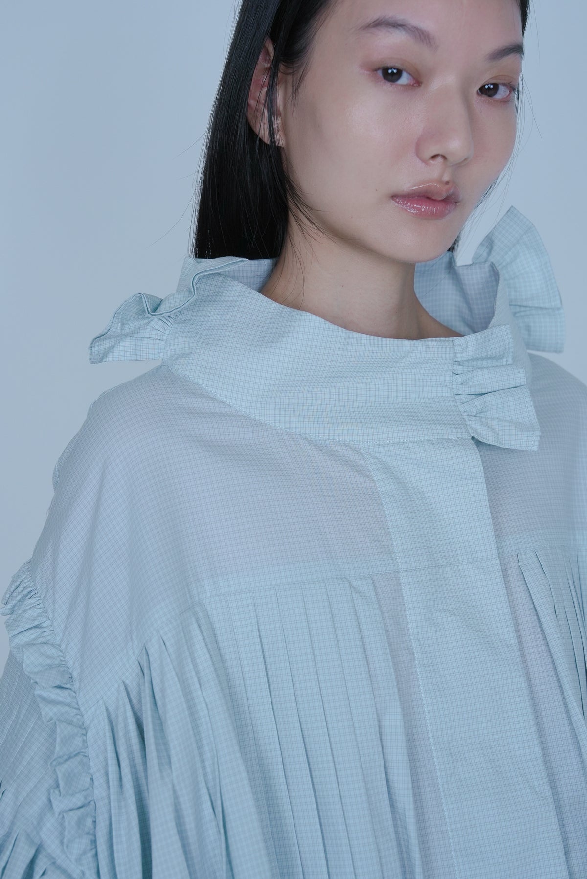 [SS27 Order] Fine Pleated Blouse / Mint / MSS27B03