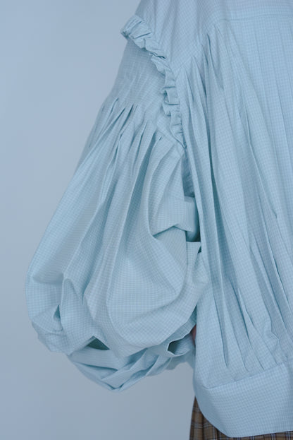 [SS27 Order] Fine Pleated Blouse / Mint / MSS27B03