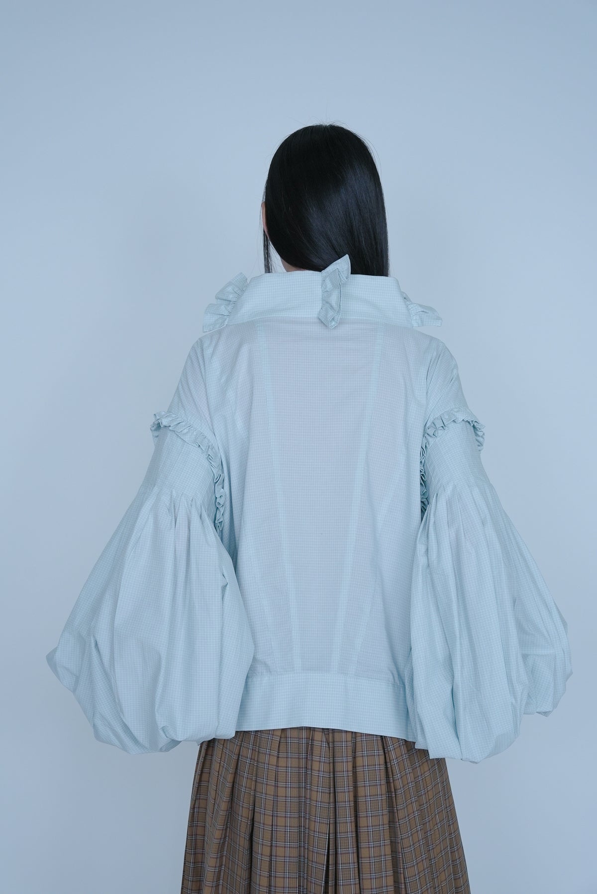 [SS27 Order] Fine Pleated Blouse / Mint / MSS27B03