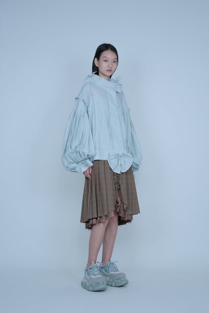 [SS27 Order] Fine Pleated Blouse / Mint / MSS27B03