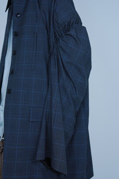 [SS27 Order] Double Puff Sleeve Coat / Navy / MSS27C03