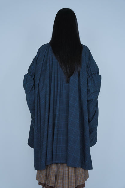 [SS27 Order] Double Puff Sleeve Coat / Navy / MSS27C03