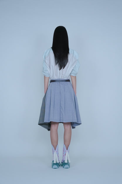 【SS27受注】Longline Puff Sleeve Shirt / Beige / MSS27B05