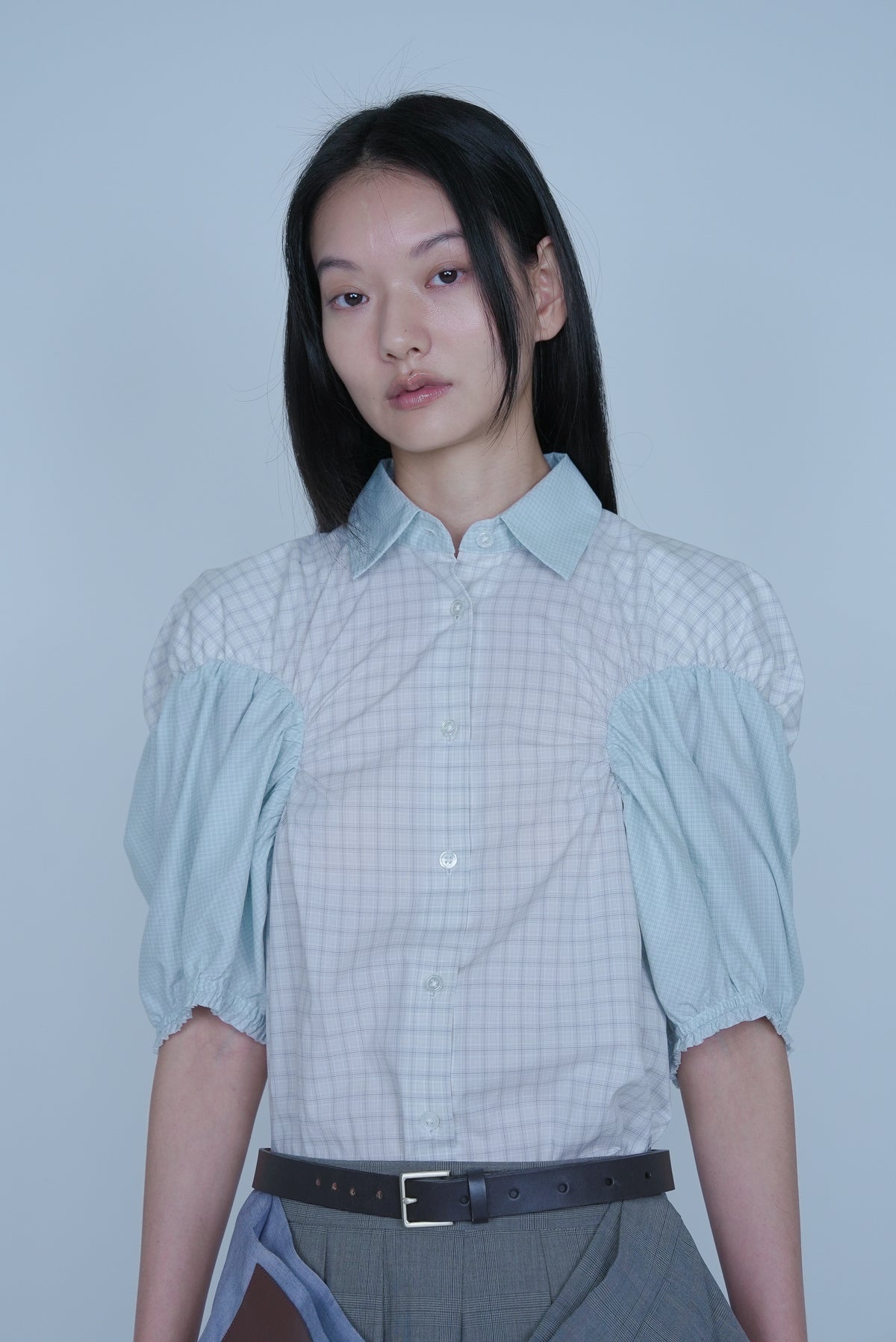 【SS27受注】Longline Puff Sleeve Shirt / Beige / MSS27B05