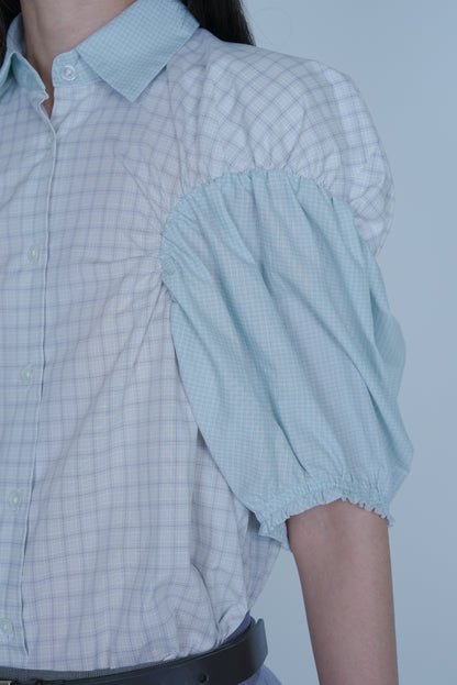【SS27受注】Longline Puff Sleeve Shirt / Beige / MSS27B05