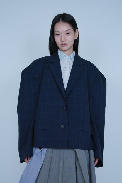 【SS27受注】High Back Slit Tailor / Navy / MSS27JK04