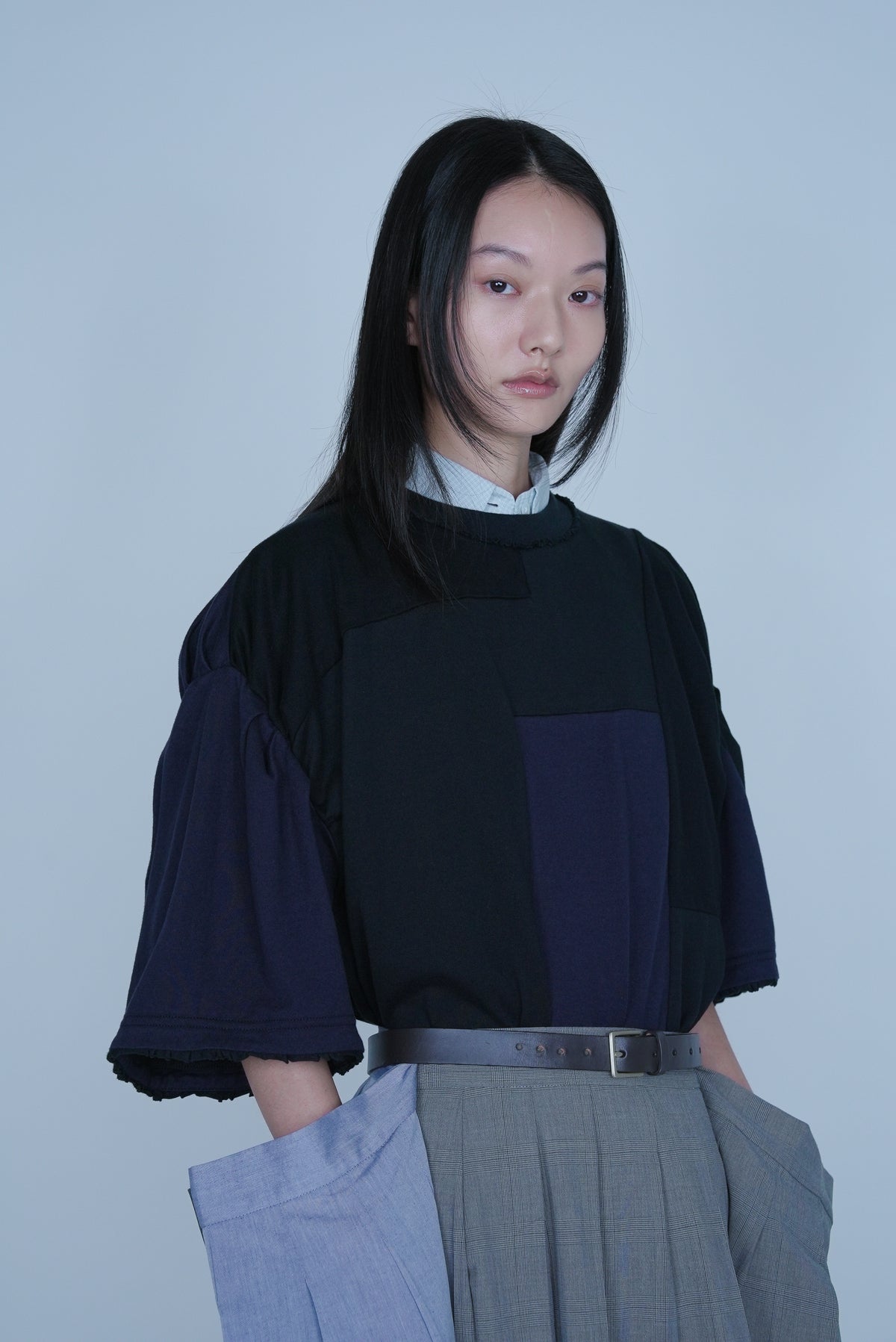【SS27受注】Puzzle Panel T-Shirt / Black / MSS27T01