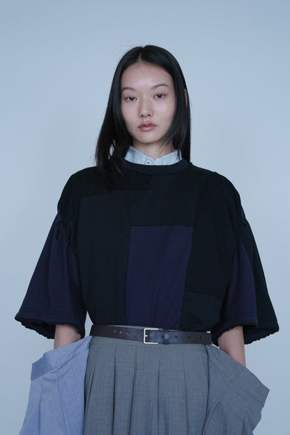 【SS27受注】Puzzle Panel T-Shirt / Black / MSS27T01