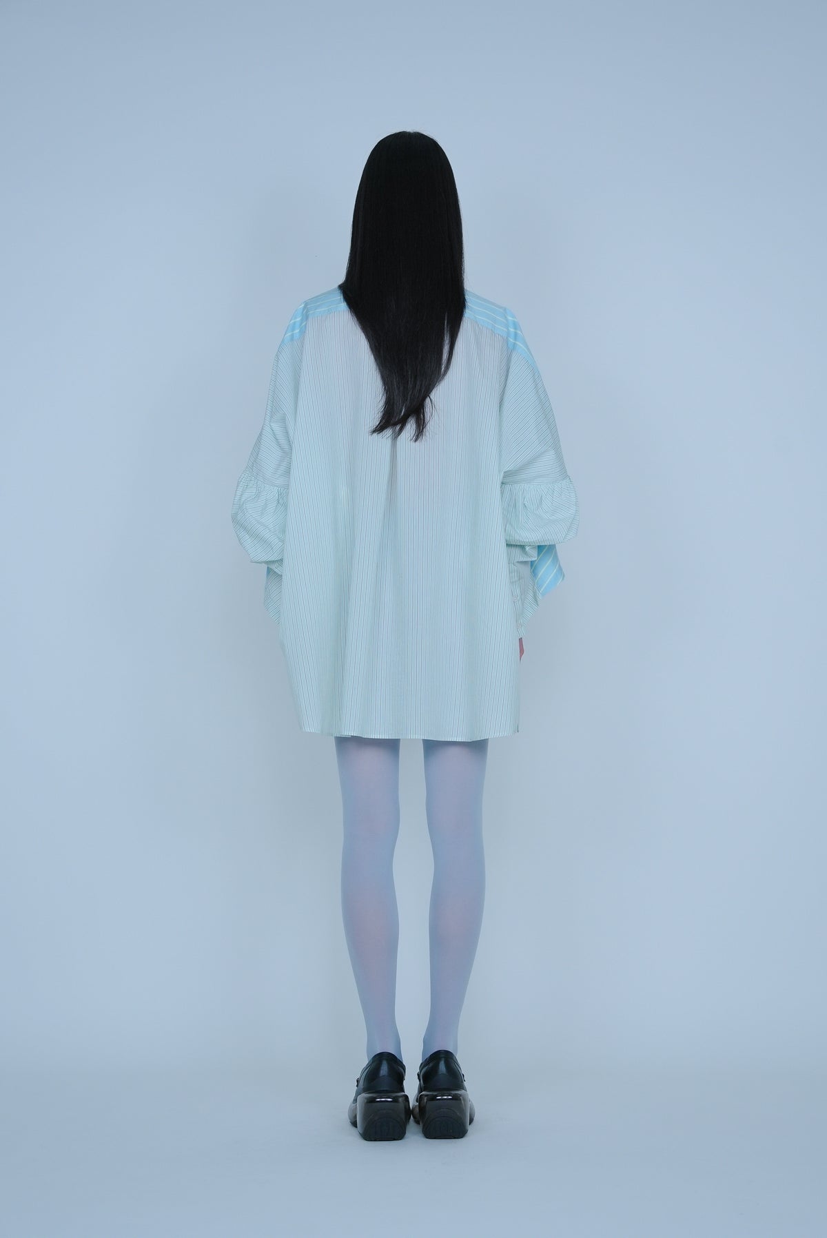 【SS27受注】Reversed Short Sleeve Shirt / Blue / MSS27B01