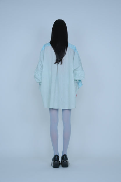 【SS27受注】Reversed Short Sleeve Shirt / Blue / MSS27B01