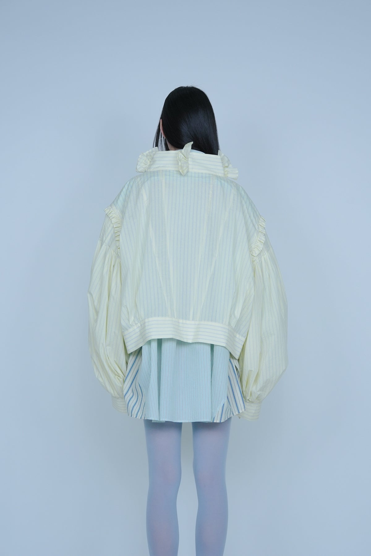 【SS27受注】Fine Pleated Blouse / Yellow / MSS27B03