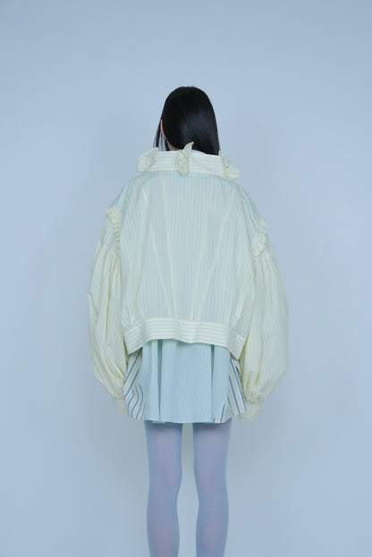 【SS27受注】Fine Pleated Blouse / Yellow / MSS27B03