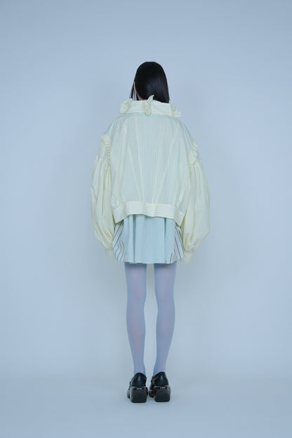 【SS27受注】Fine Pleated Blouse / Yellow / MSS27B03