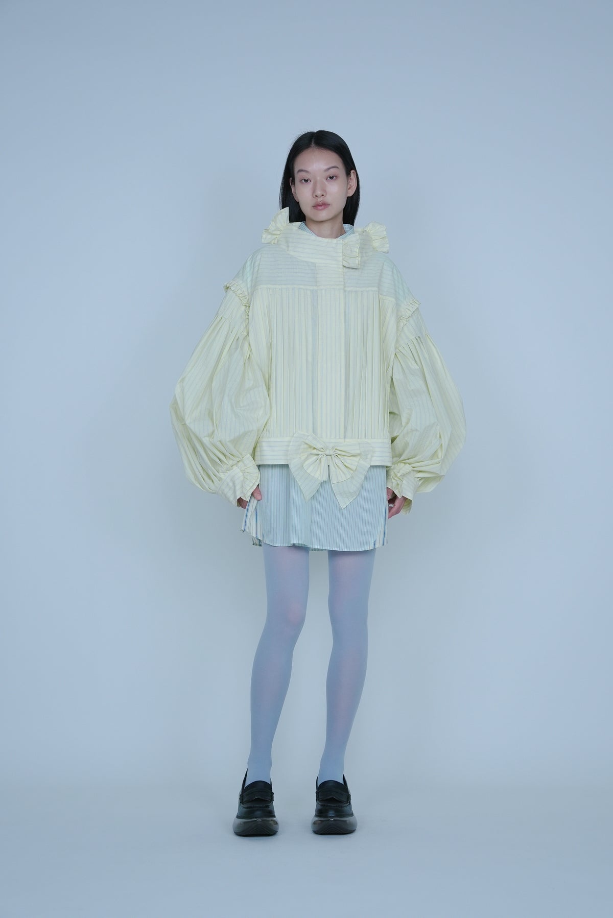 【SS27受注】Fine Pleated Blouse / Yellow / MSS27B03