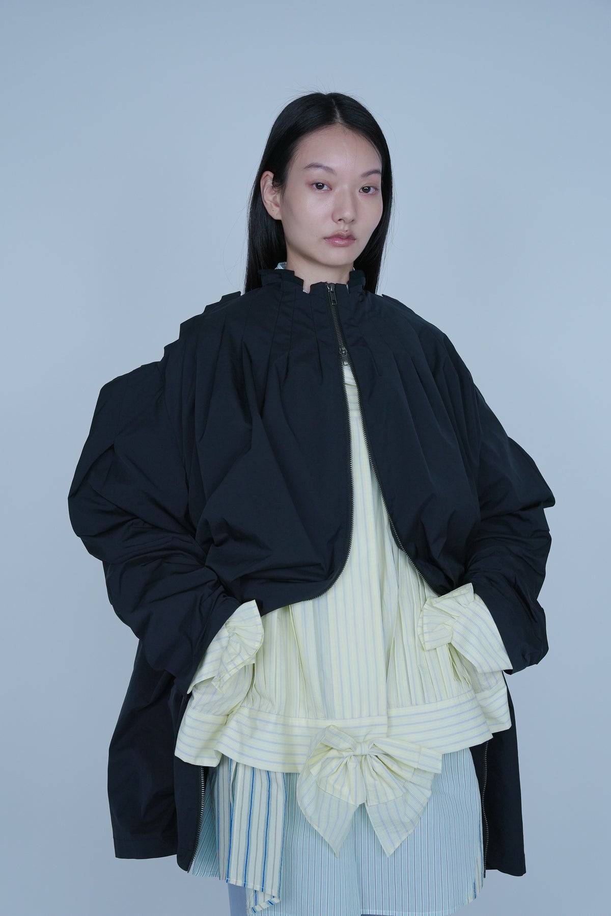 [SS27 Order] Peak-Tuck Jacket / Black / MSS27JK05