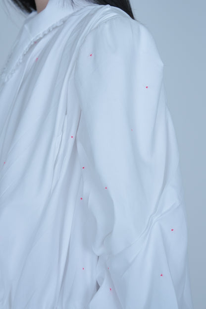 【SS27受注】Little Heart Windy Dress / White / MSS27D013