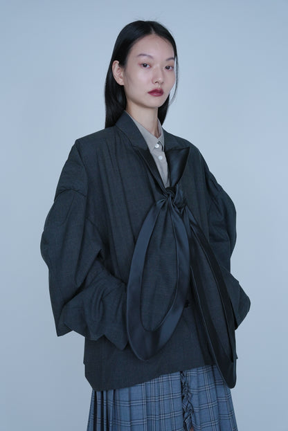 【SS27受注】Rabbit Collar Jacket / Gray / MSS27JK011