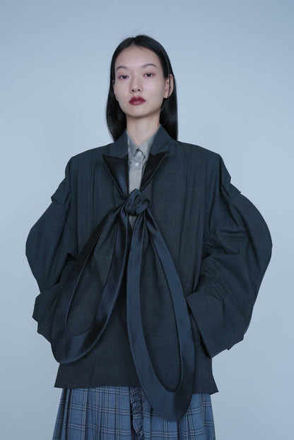 【SS27受注】Rabbit Collar Jacket / Gray / MSS27JK011