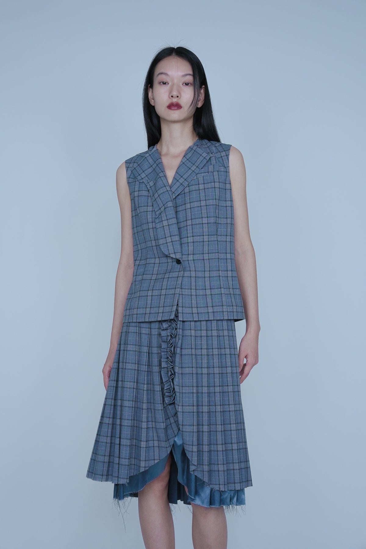 [SS27 Order] Shawl Collar Vest / Gray / MSS27B07