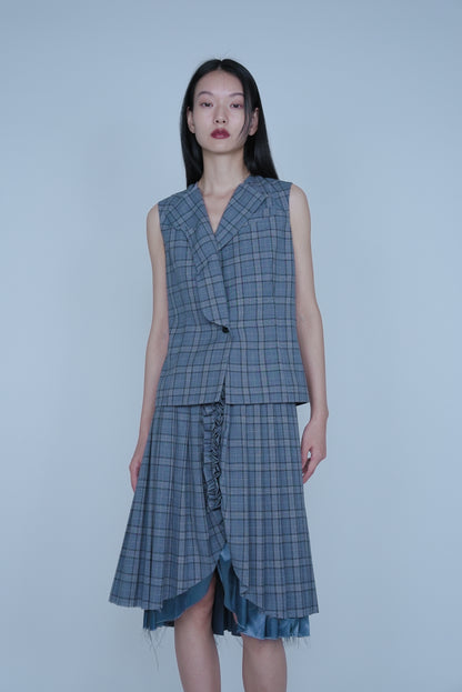 [SS27 Order] Shawl Collar Vest / Gray / MSS27B07