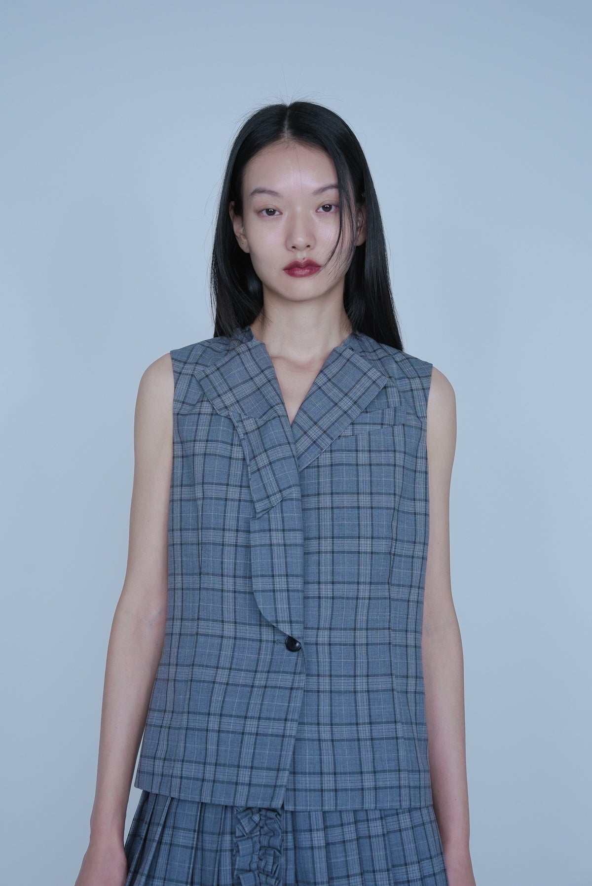 [SS27 Order] Shawl Collar Vest / Gray / MSS27B07