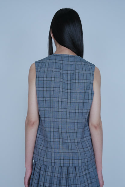 [SS27 Order] Shawl Collar Vest / Gray / MSS27B07