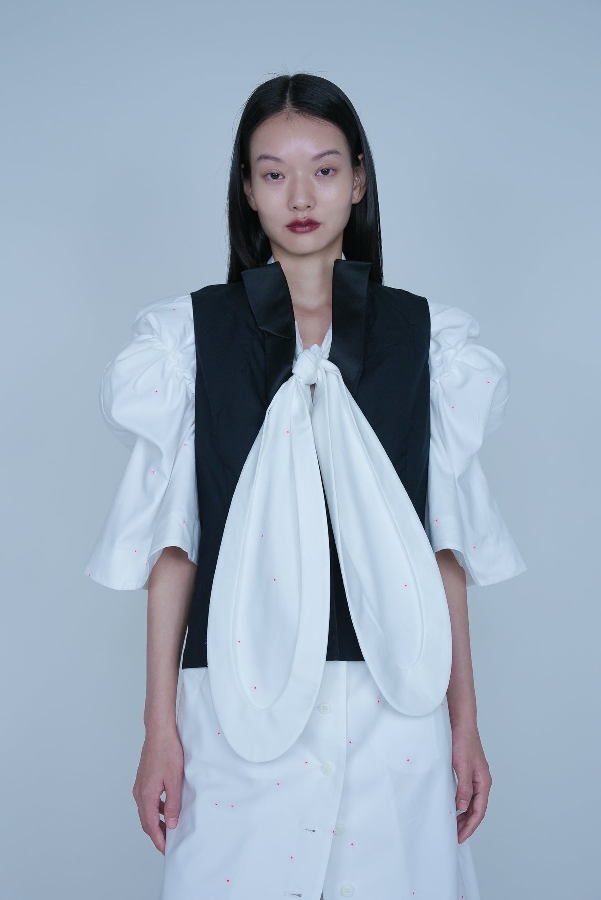 [SS27 Order] Shawl Collar Vest / Black / MSS27B071