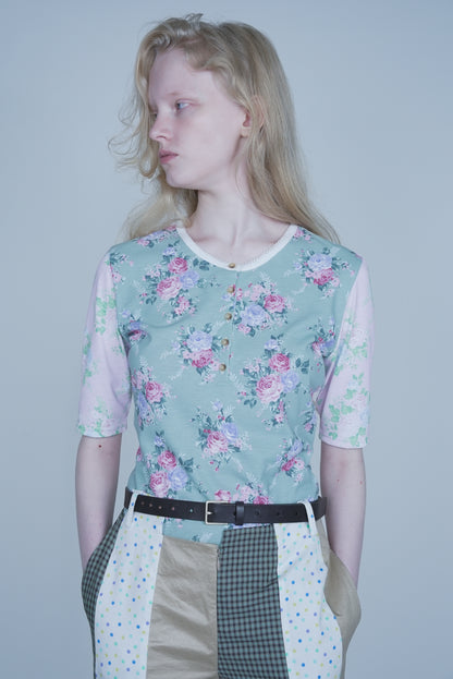 【SS27受注】Flower Girl T Shirt / Green Tea / JFSS27T01