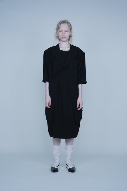 [SS27 Pre-order] Wind Dress / Black / JFSS27D03