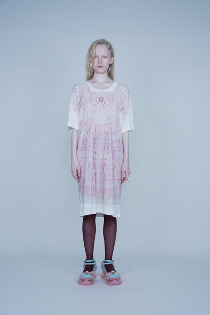 【SS27受注】Sweet Tiara Princess Dress Print / Pink / JFAPSS27T01