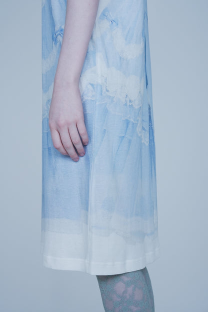 【SS27受注】Millefeuille Cream Dress Print / Baby Blue / JFAPSS27T01