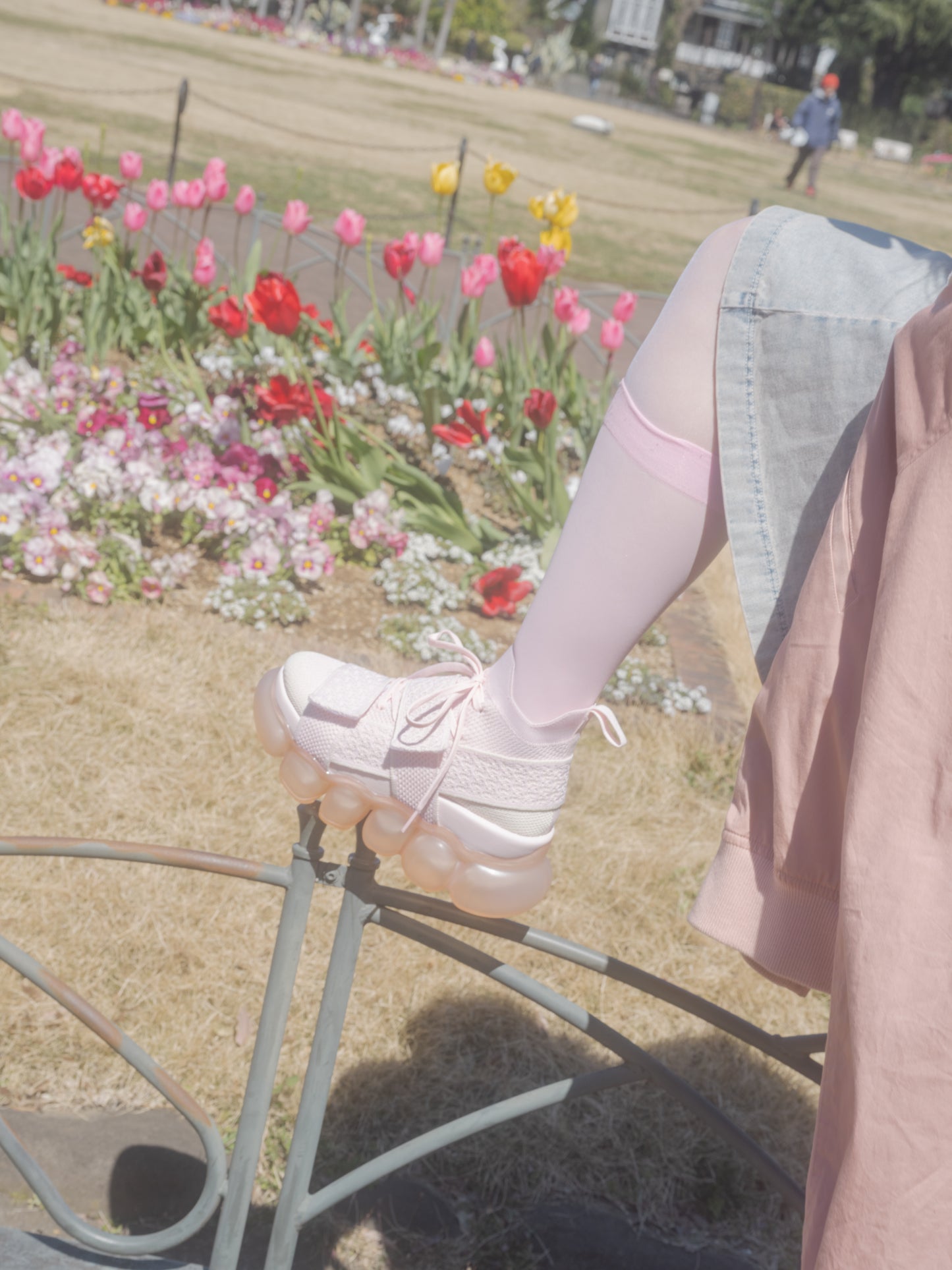 "Jewelry" High Shoes Beltcross / Pink
