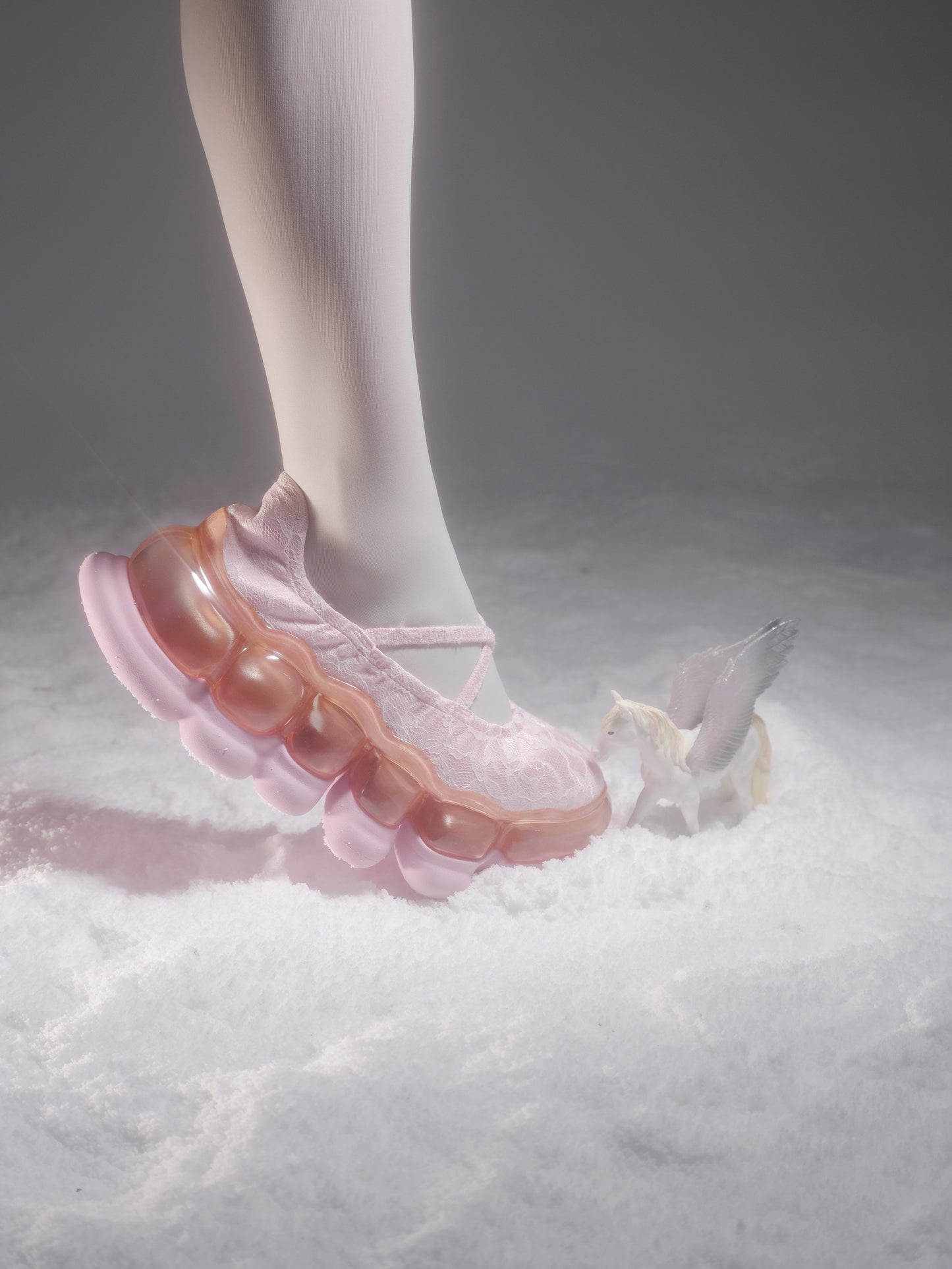 "Jewelry" Ark Lace Ballet Shoes / Pink