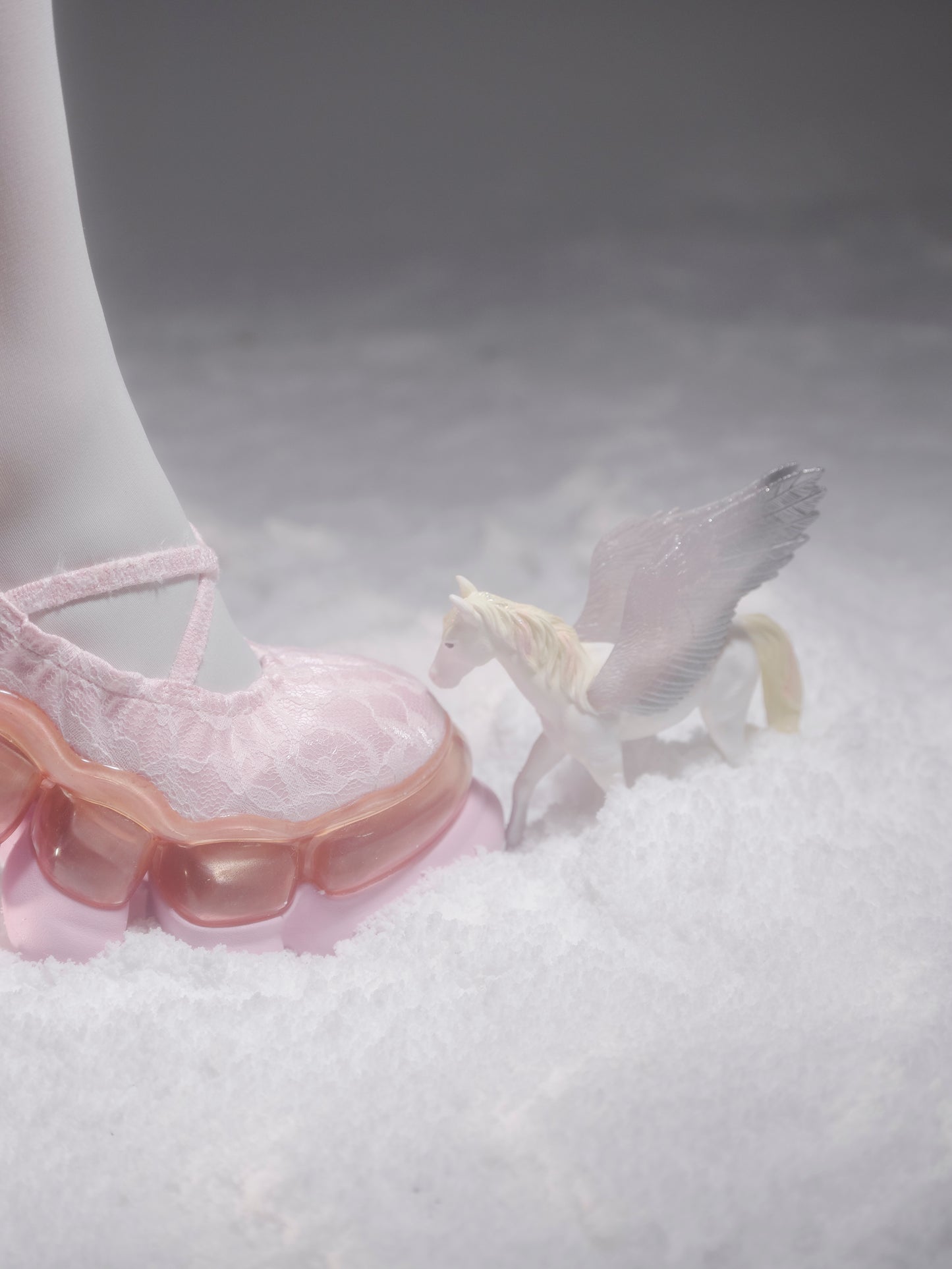 "Jewelry" Ark Lace Ballet Shoes / Pink