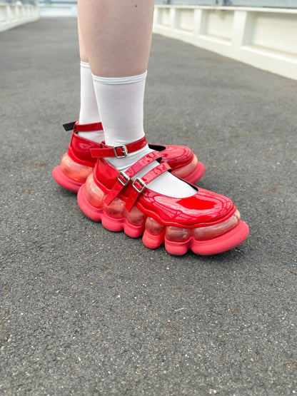 "Jewelry" Ark Three Straps Mary Jane / Red