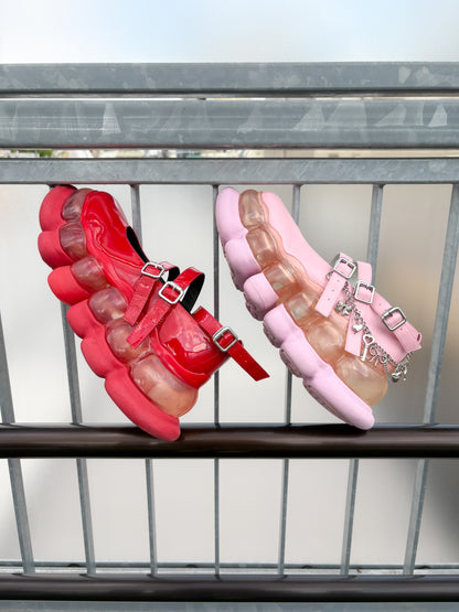 "Jewelry" Ark Three Straps Mary Jane / Red