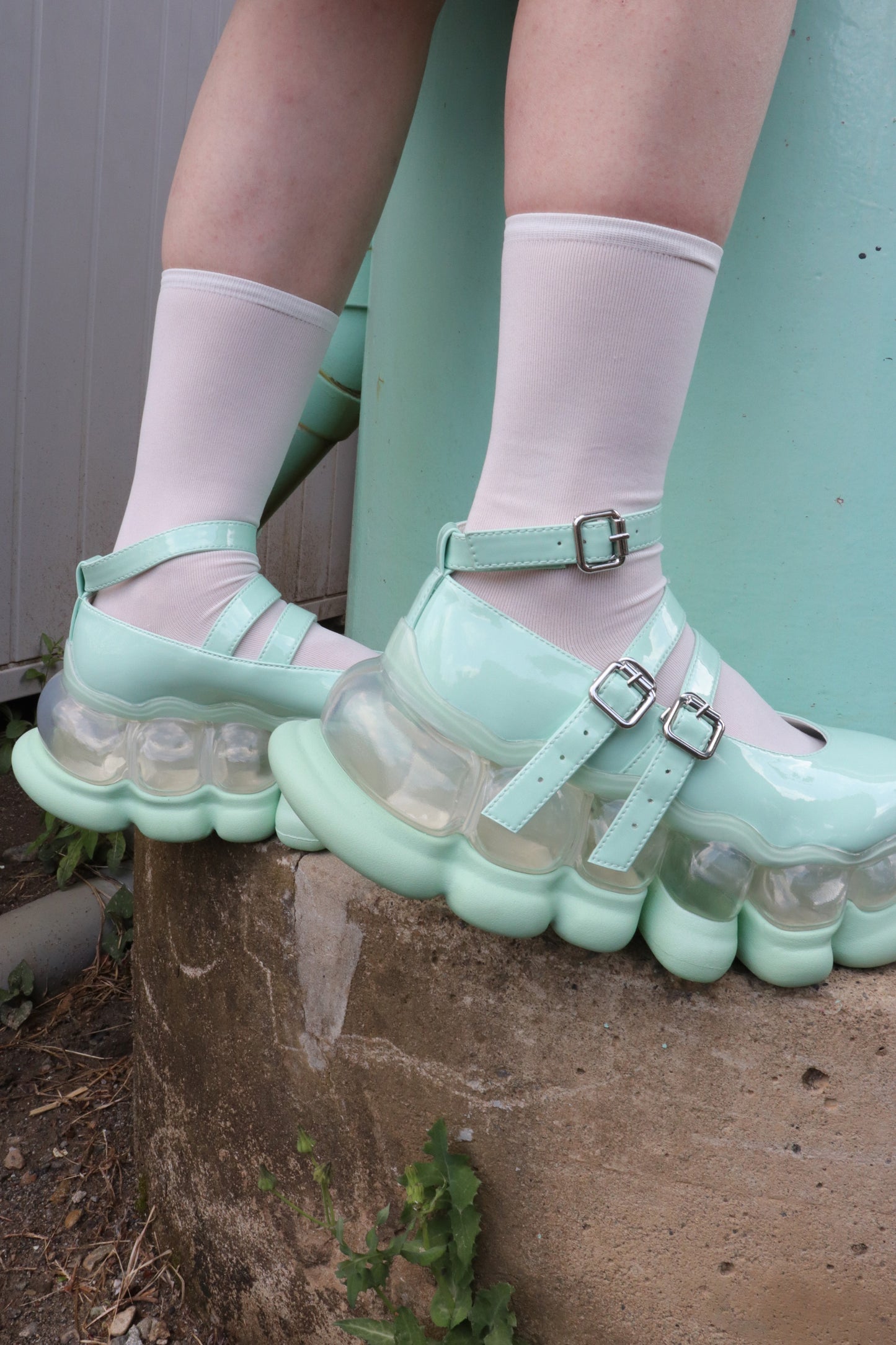 "Jewelry" Ark Three Straps Mary Jane / Mint