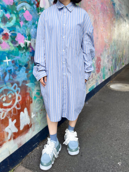 Oval Long Shirt / Blue