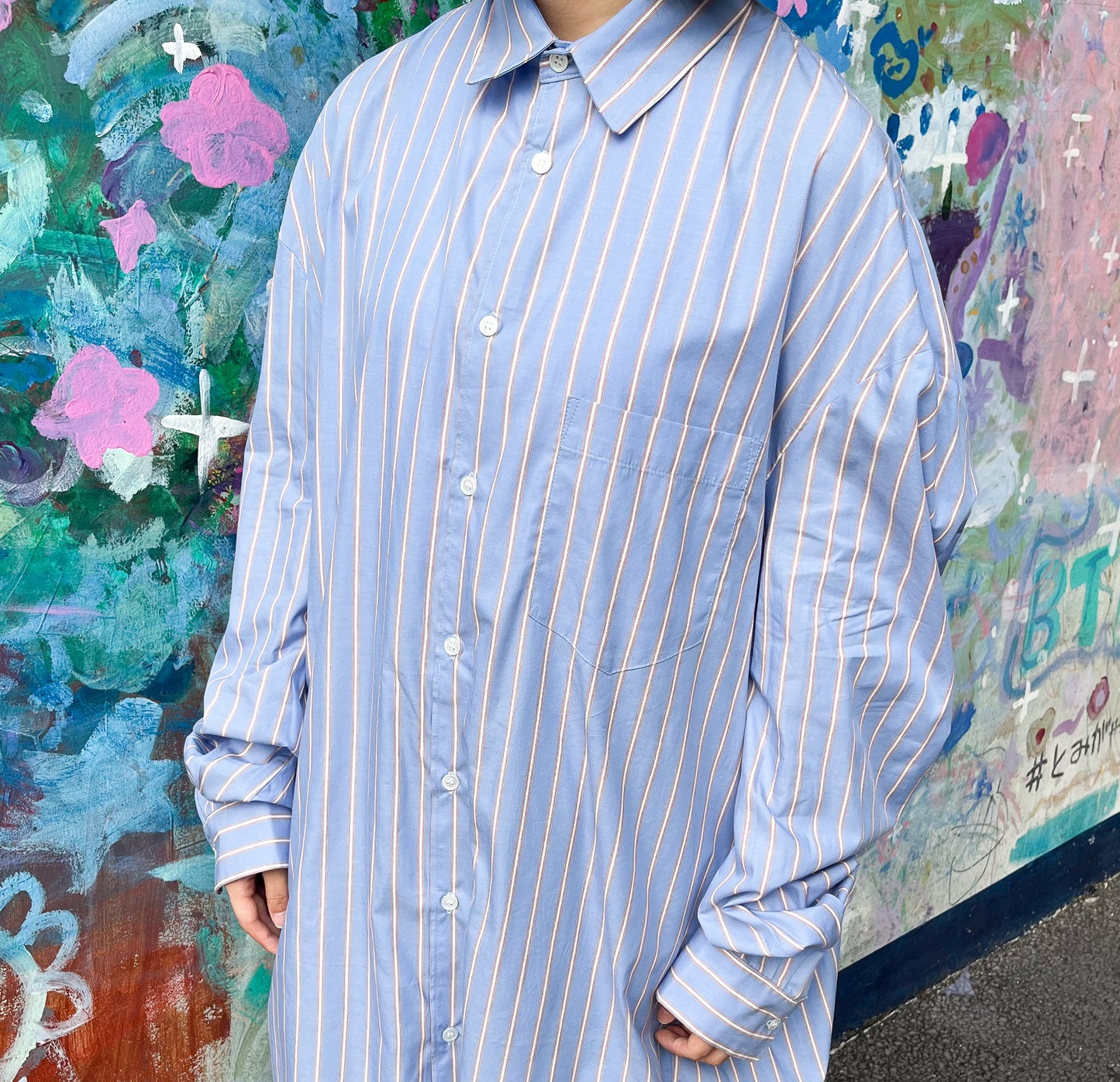 Oval Long Shirt / Blue